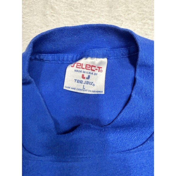 Vintage 80's The Pilgrimage Blue Single Stitch Graphic T-Shirt Size Medium - Picture 5 of 8